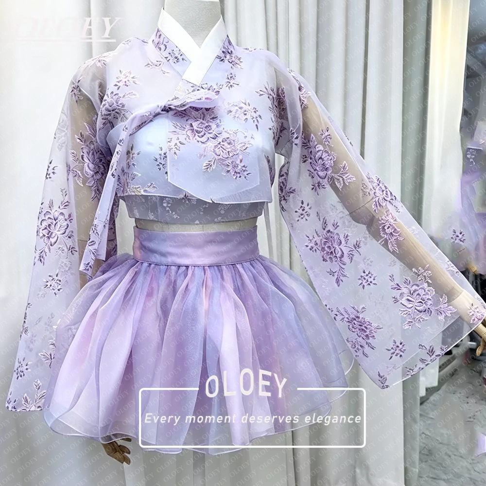 Hanbok Modern Set - OLOEY Hanbok Corto Vintage 2026, Conjunto