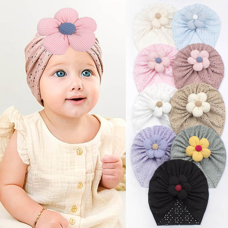 Ethnic Fashion India - Gorro turbante con flores 3D para