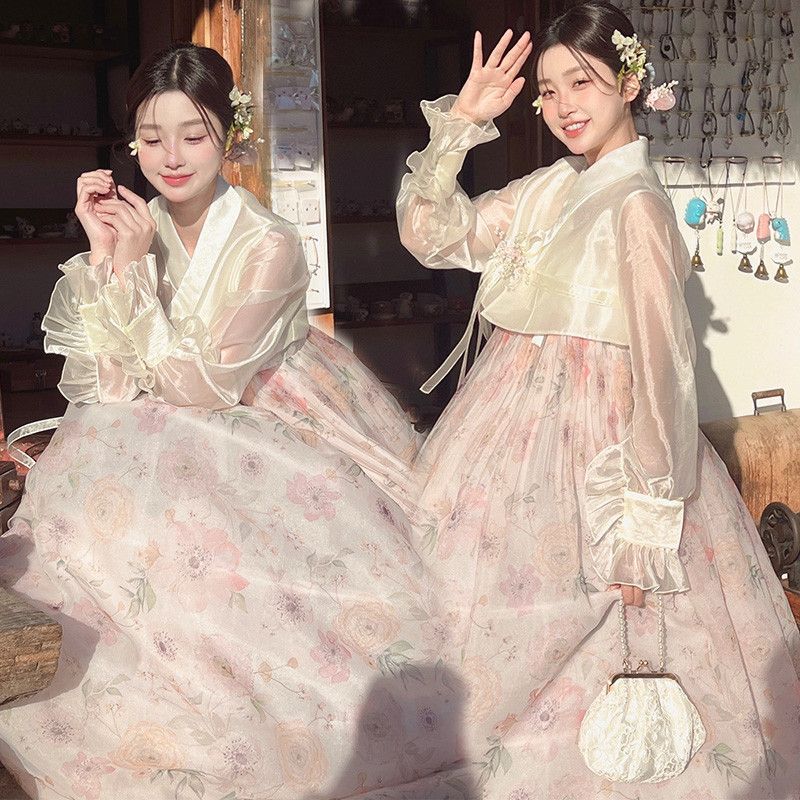 Hanbok Modern Set - Ropa tradicional coreana Hanbok para mujer,