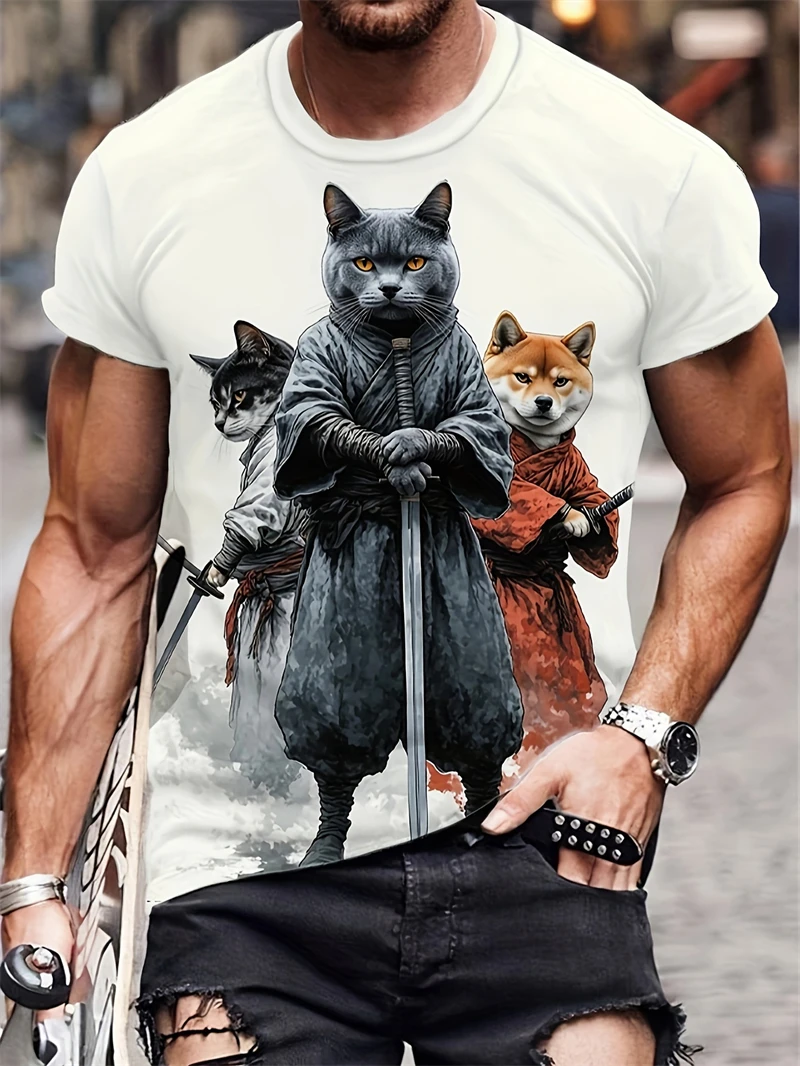 Ethnic Wear Men'S Fashion - Camiseta de Hombre con Estampado Tribal