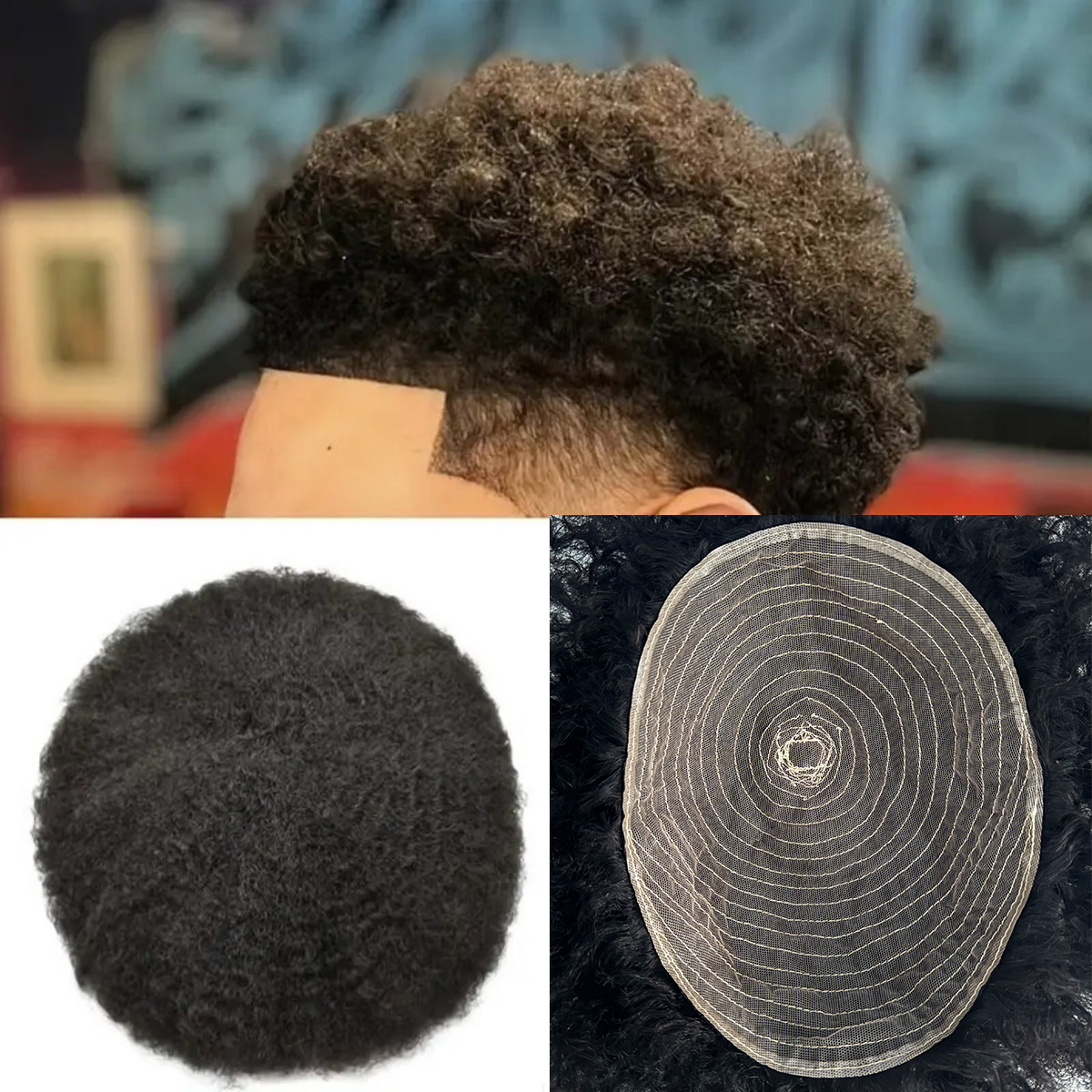 Ethnic Fashion India - Peluquín de pelo estilo Afro para