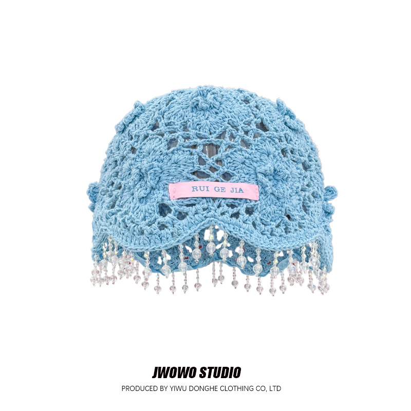 Winter Ethnic Fashion For Women - Gorro con borlas y cuentas de