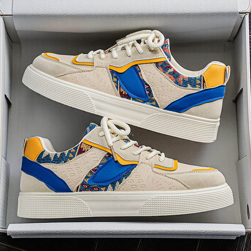Ethnic Fashion Men - Zapatillas Deportivas de Plataforma con Parches