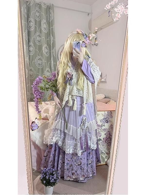 Hanbok Modern Set - Conjunto Hanfu Mo, Estilo Lindo, Falda