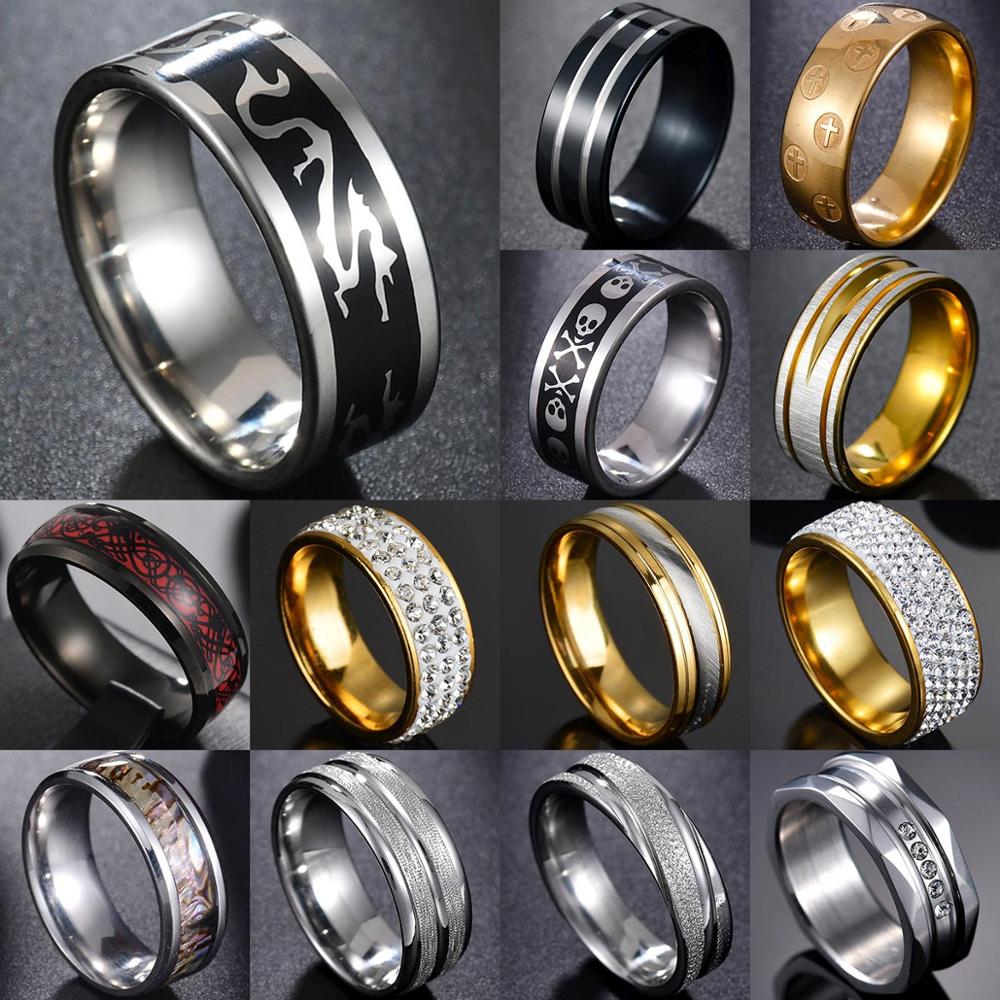 Ethnic Wear Men'S Fashion - MeMolissa-anillo de acero inoxidable para hombre,