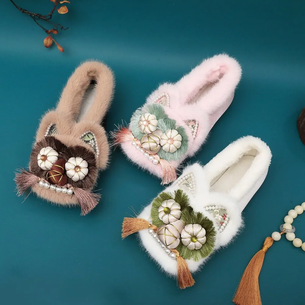 Winter Ethnic Fashion For Women - Zapatos de tela de estilo étnico