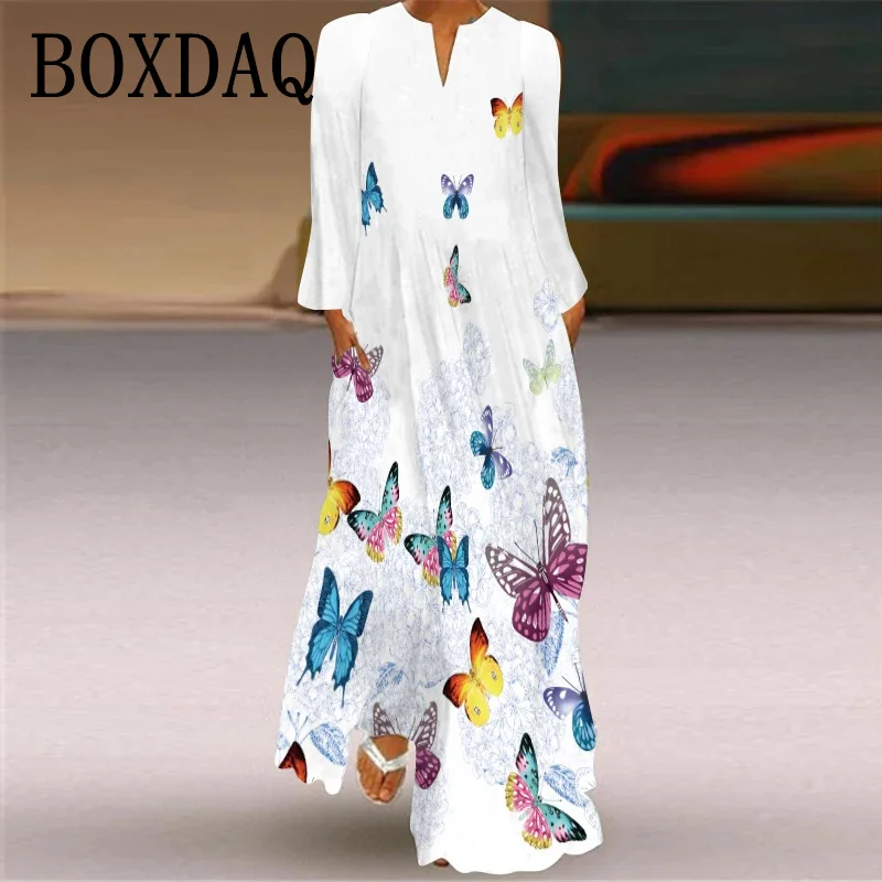 Ethnic Fashion Wear - Mujer 2025 primavera otoño Maxi vestido