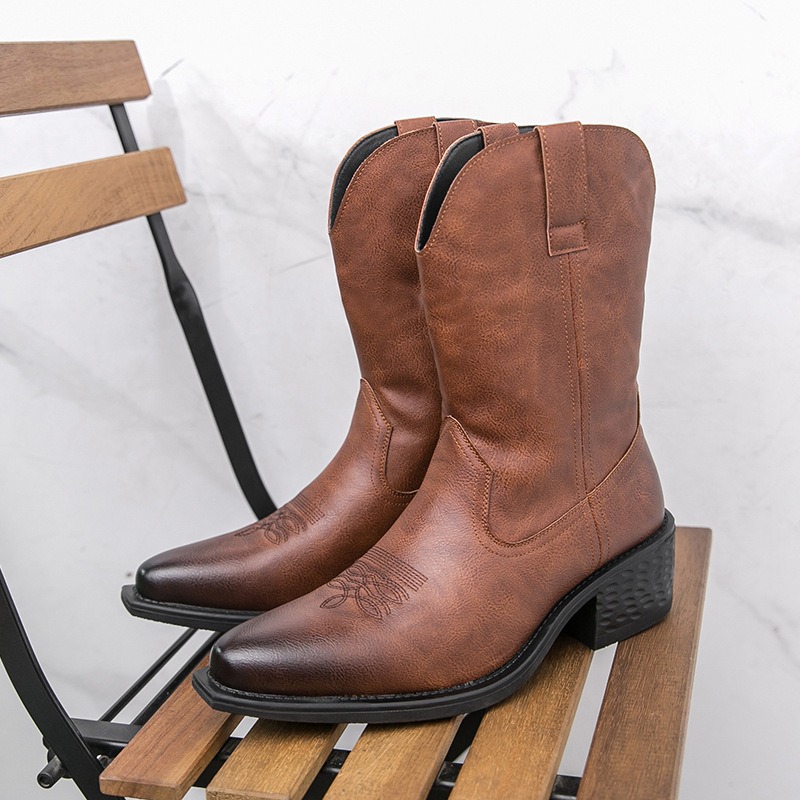 Ethnic Fashion Men - Botas de Hombre Clásicas con Bordado