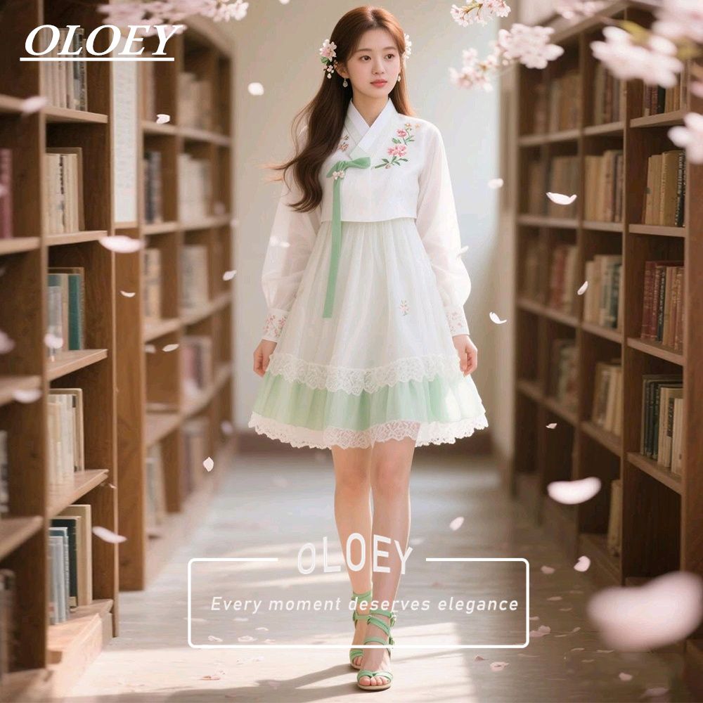 Hanbok Modern Set - OLOEY Conjunto de Hanbok Corto Moderno