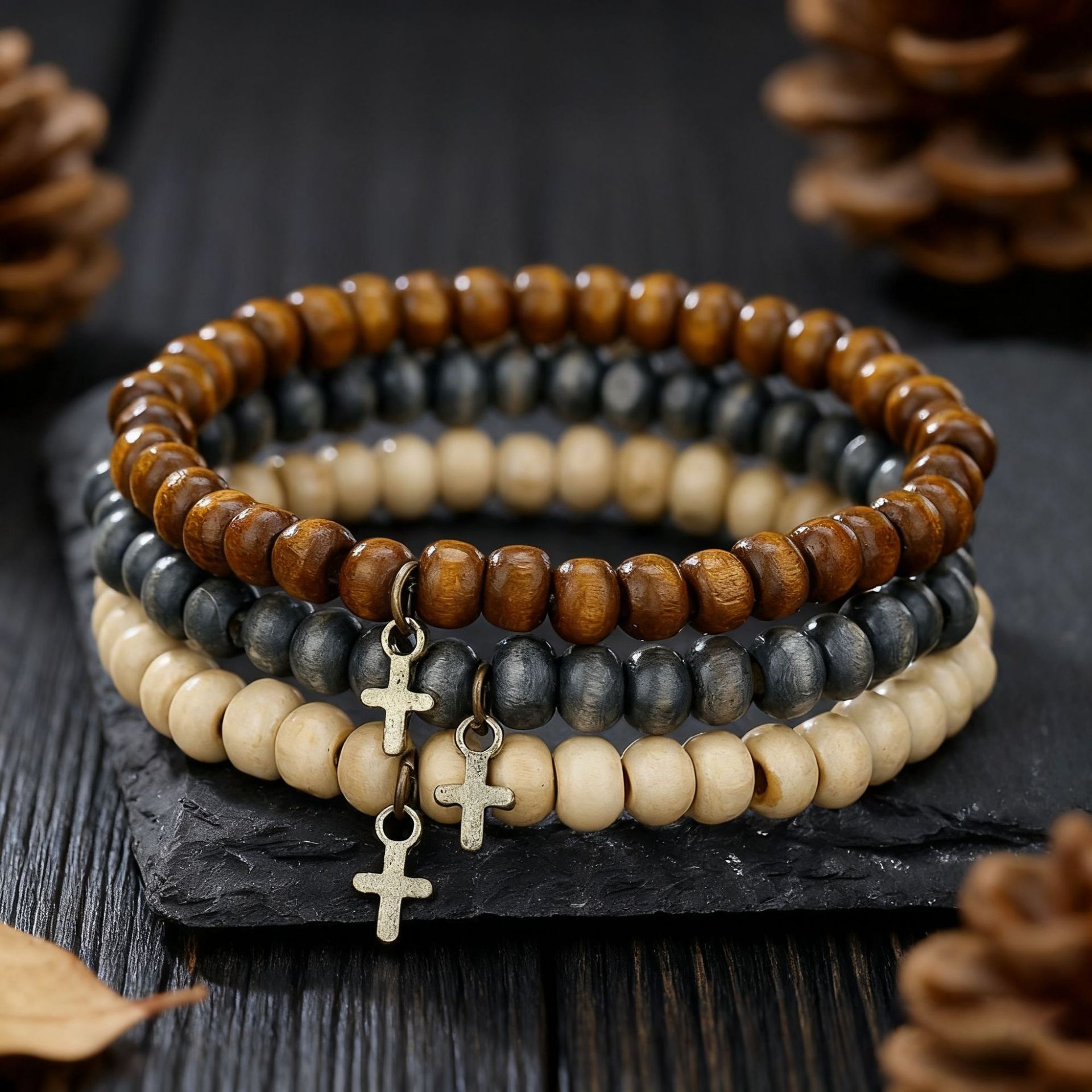 Pulsera de Cuentas de Madera p - Ethnic Wear Men'S Fashion reseña y precio