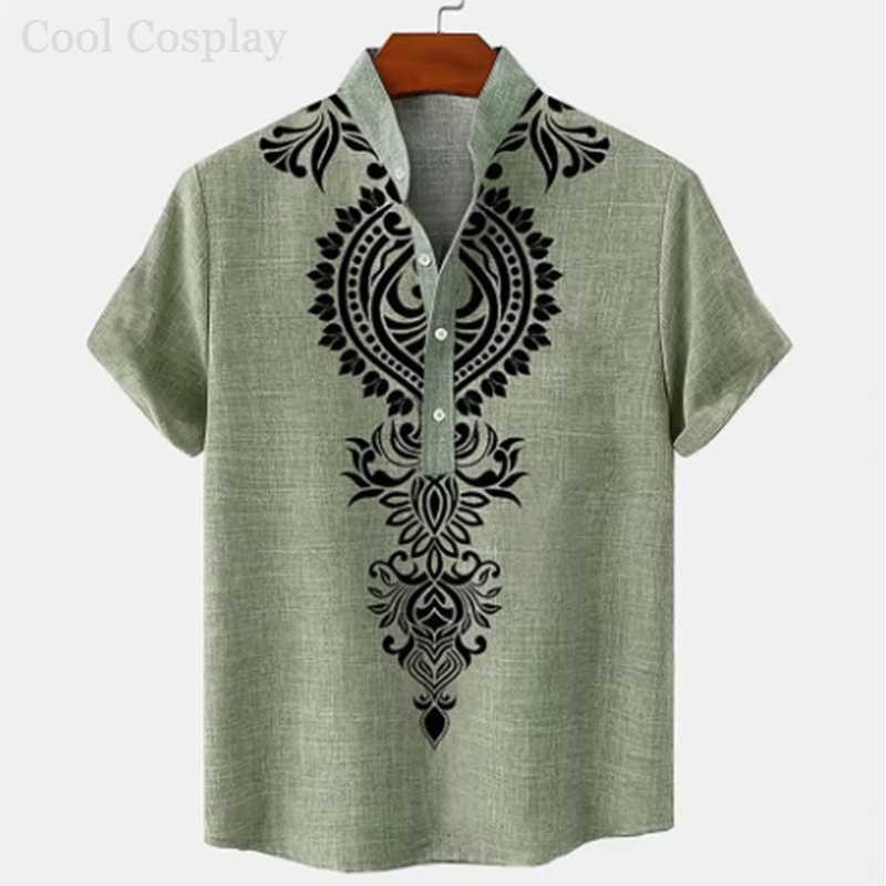 Camiseta Henley Retro para Hom - Ethnic Fashion Men reseña y precio