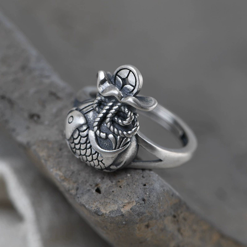 Anillo Koi estilo chino con bo - Ethnic Wear Men'S Fashion reseña y precio
