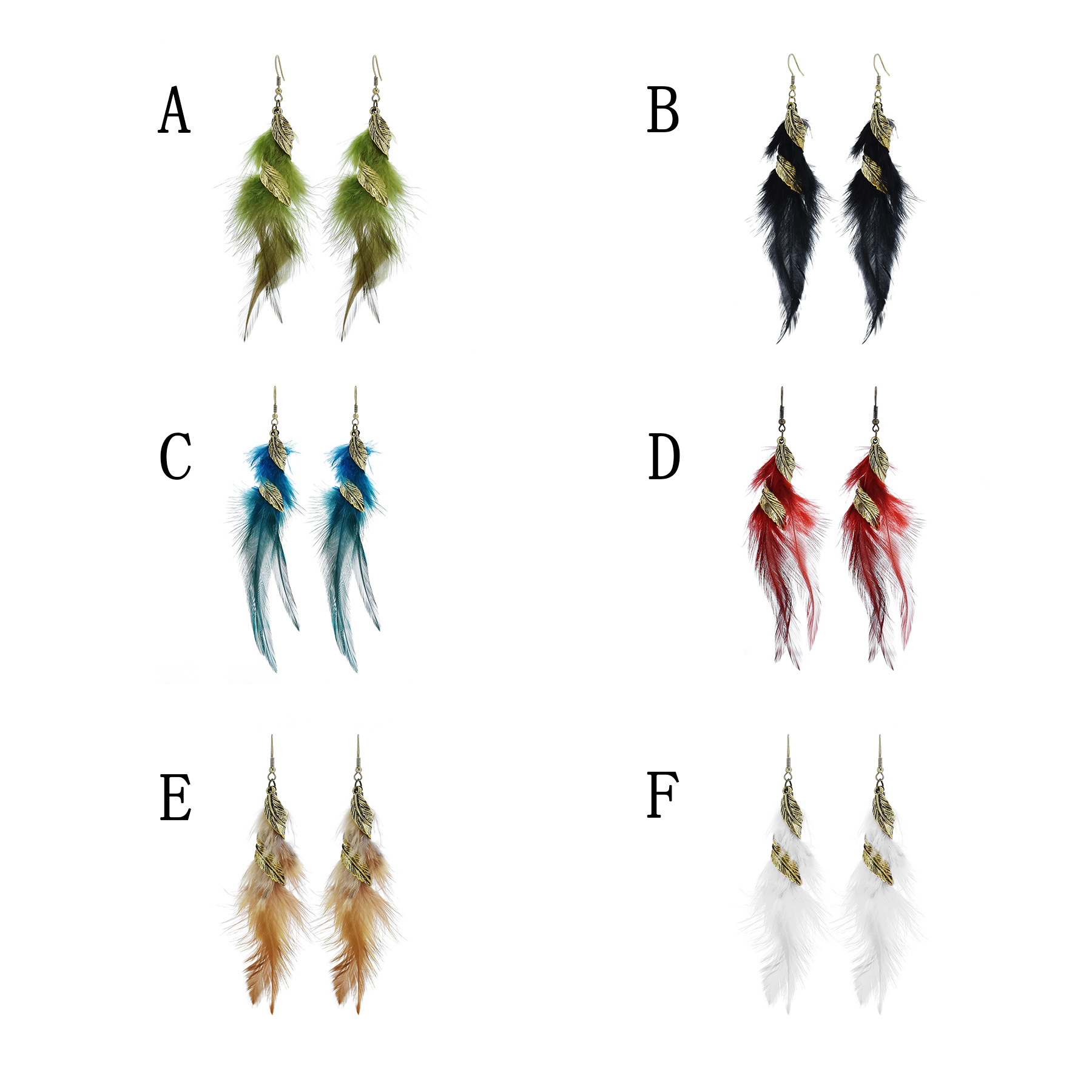 Pendientes colgantes de plumas - Winter Ethnic Fashion For Women reseña y precio