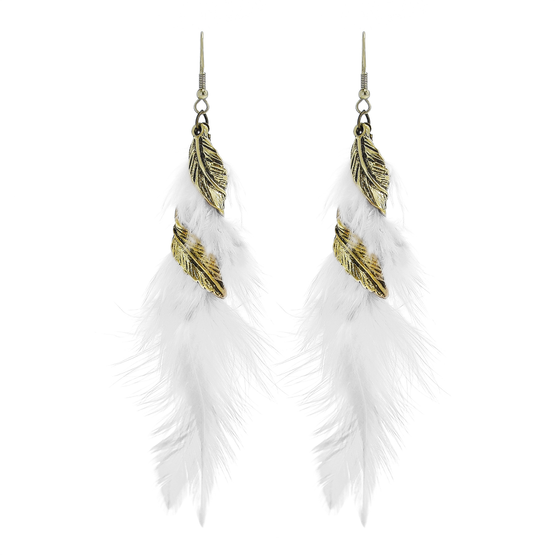 Pendientes colgantes de plumas - Winter Ethnic Fashion For Women reseña y precio