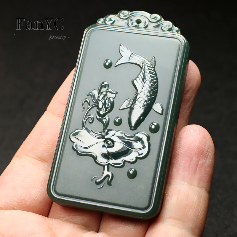 Collar de Jade de Hetian Natur - Ethnic Fashion Men reseña y precio