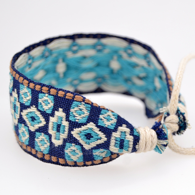 Pulseras de algodón y lino tej - Ethnic Fashion Brands reseña y precio