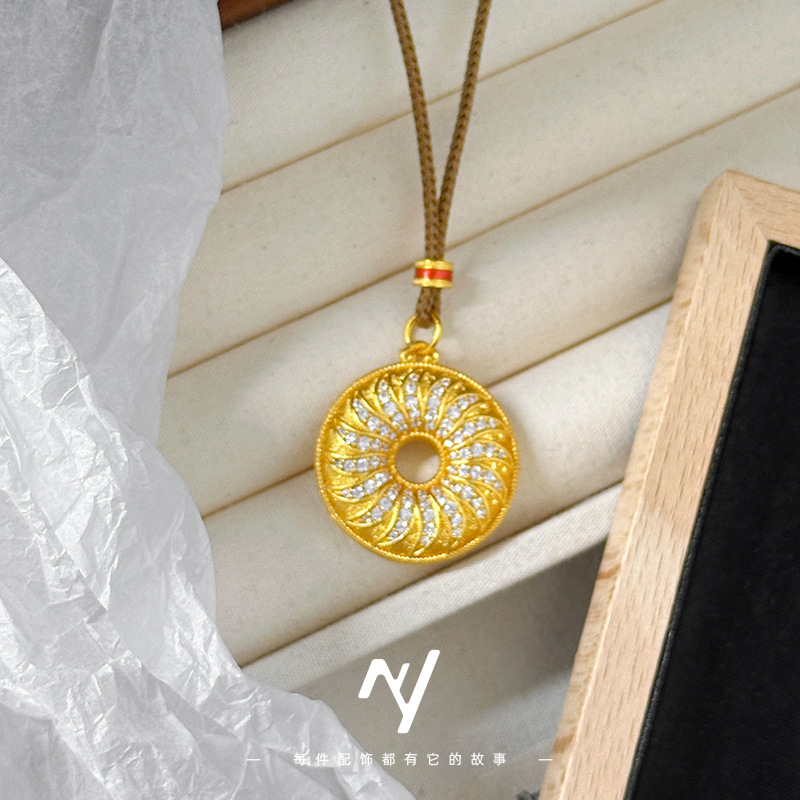 Collar con colgante de girasol - Ethnic Fashion Store reseña y precio