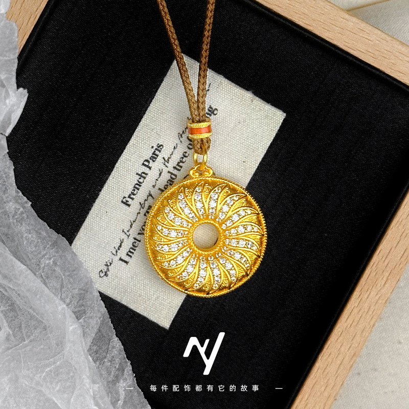 Collar con colgante de girasol - Ethnic Fashion Store reseña y precio