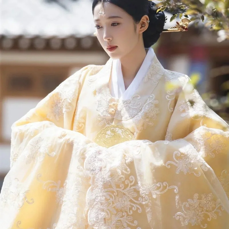 Ropa coreana amarilla para muj - Hanbok Modern Set reseña y precio