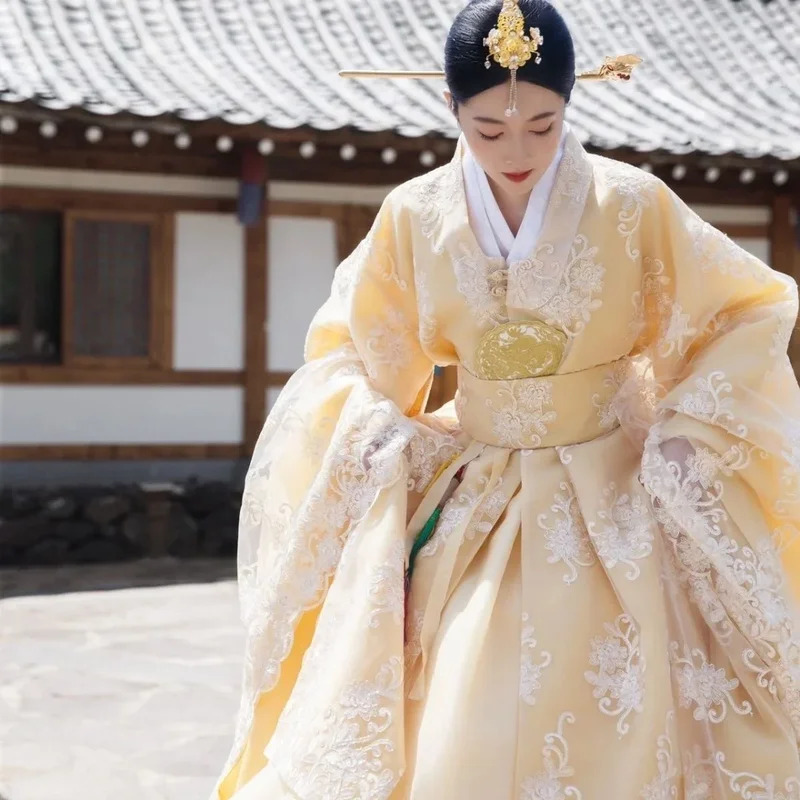 Ropa coreana amarilla para muj - Hanbok Modern Set reseña y precio