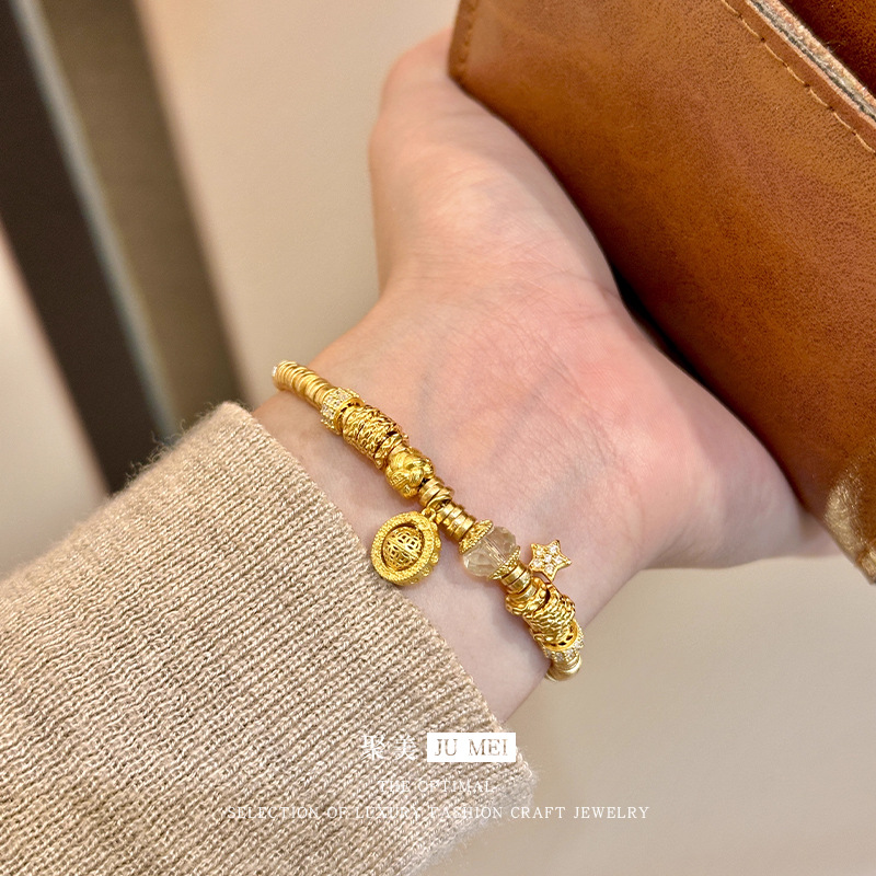 Pulsera de oro real de 24 quil - Ethnic Fashion Store reseña y precio