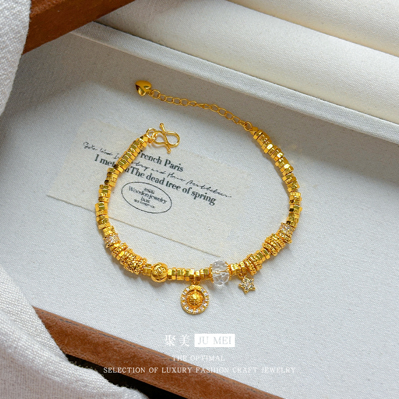 Pulsera de oro real de 24 quil - Ethnic Fashion Store reseña y precio