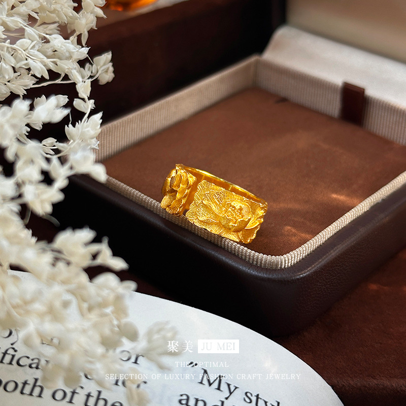 Anillo de oro real de 24 quila - Ethnic Fashion Store reseña y precio