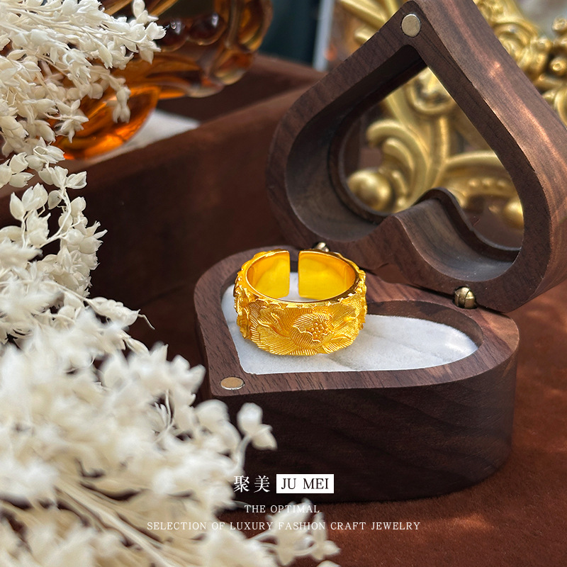 Anillo de oro real de 24 quila - Ethnic Fashion Store reseña y precio
