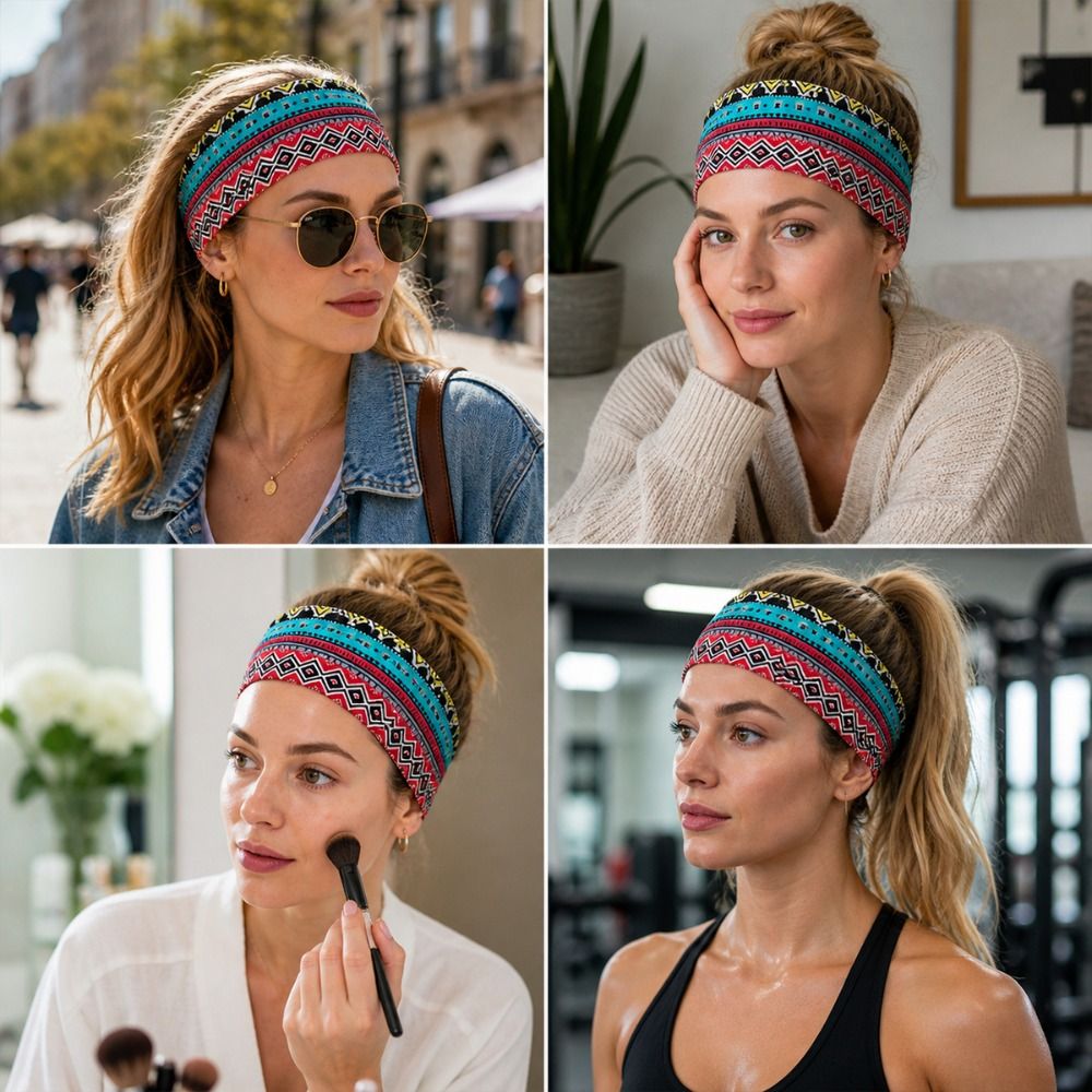 Diadema Deportiva Elástica con - Ethnic Fashion Show reseña y precio