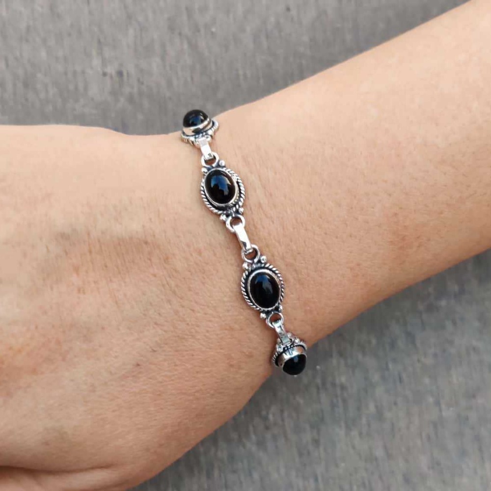 Pulseras Ajustables de Plata c - Ethnic Wear Men'S Fashion reseña y precio