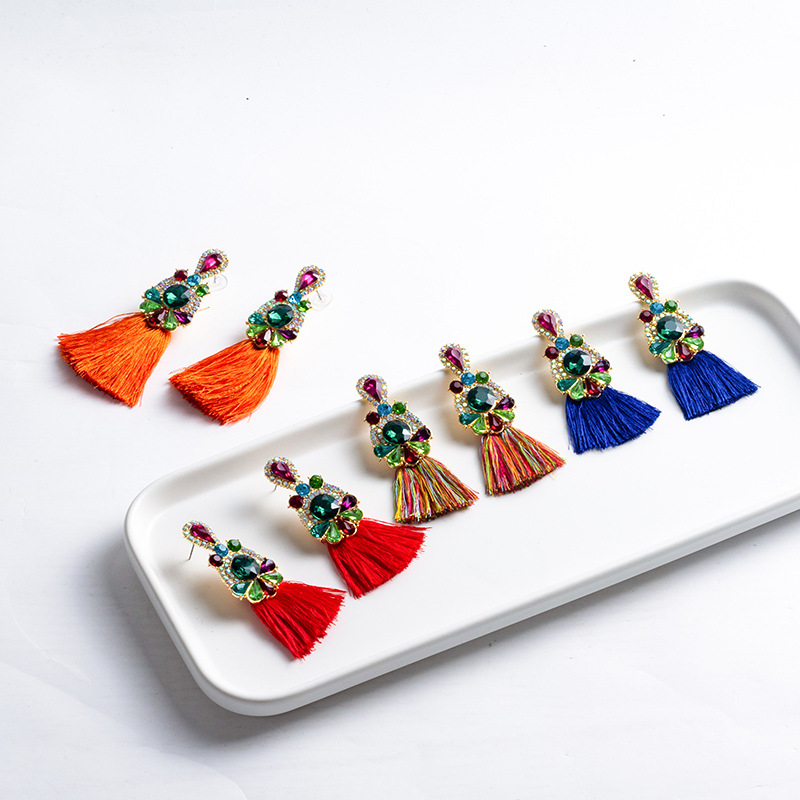 Pendientes de moda con diamant - Ethnic Fashion Brands reseña y precio