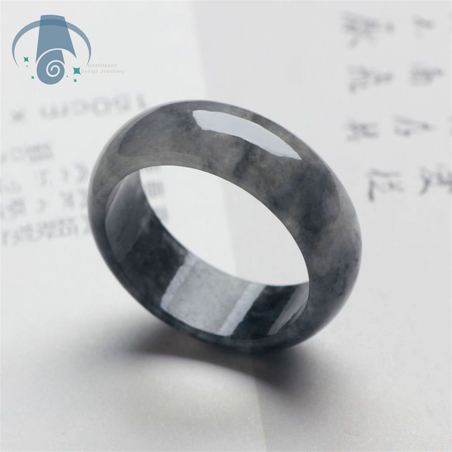 Anillo de Jade Azul Hielo Natu - Ethnic Chic Fashion reseña y precio