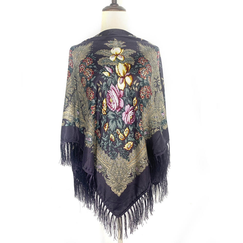 Bufanda cuadrada rusa de estil - Winter Ethnic Fashion For Women reseña y precio