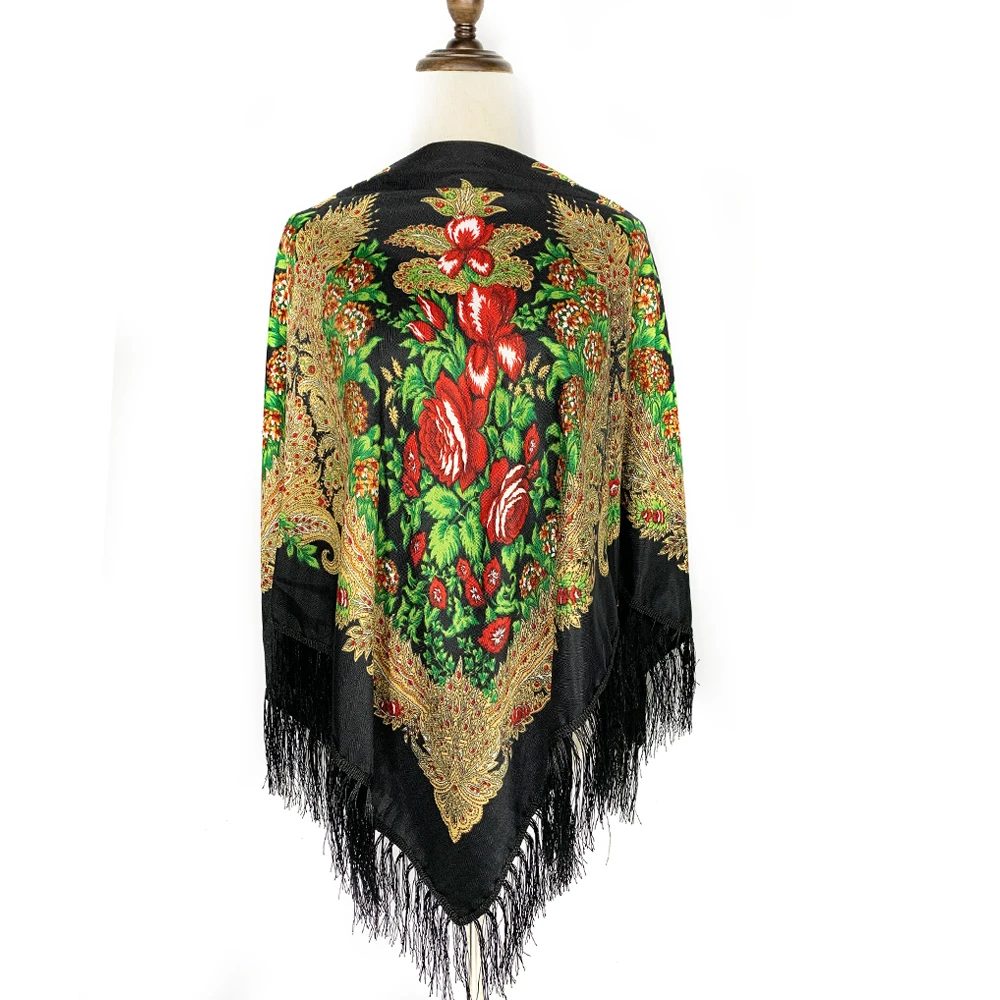 Bufanda cuadrada rusa de estil - Winter Ethnic Fashion For Women reseña y precio