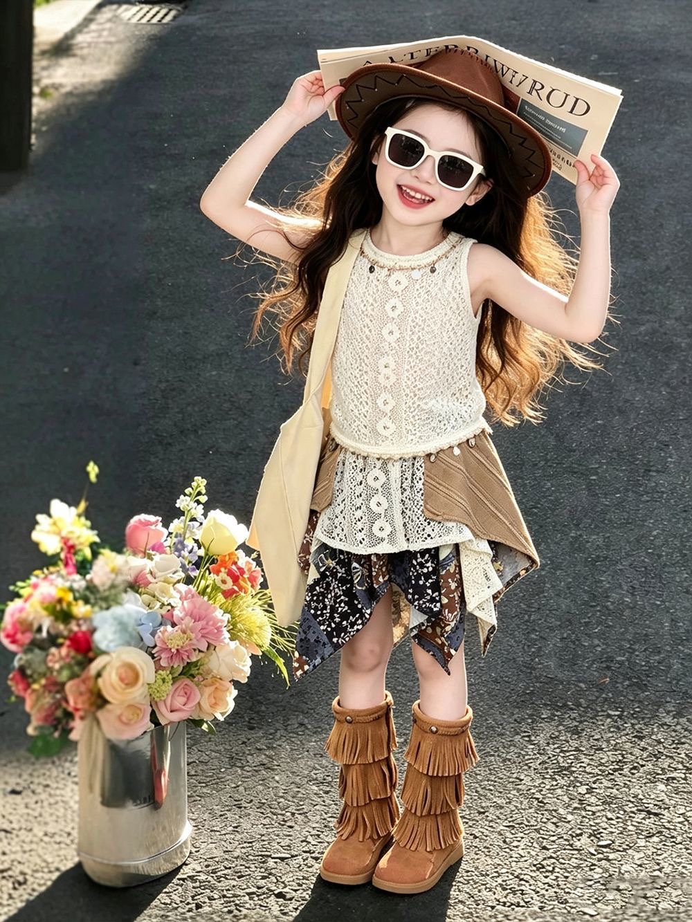 Conjunto de Verano para Niñas  - Kids Ethnic Fashion reseña y precio
