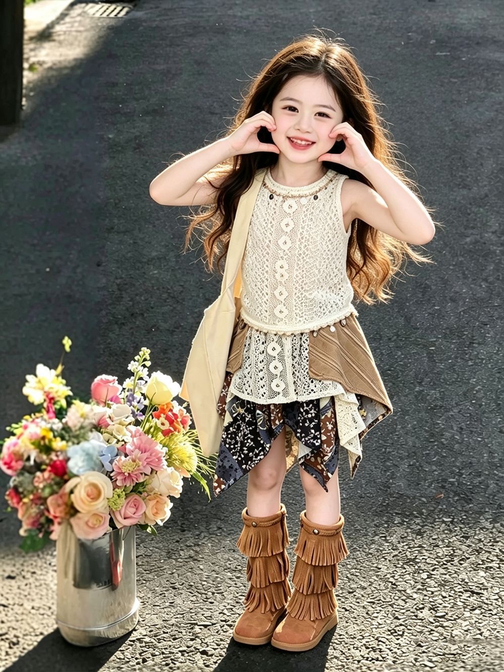 Conjunto de Verano para Niñas  - Kids Ethnic Fashion reseña y precio