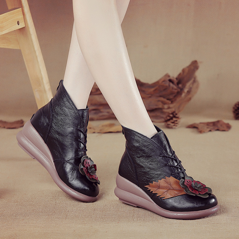 Xiuteng-Botas de piel auténtic - Winter Ethnic Fashion For Women reseña y precio
